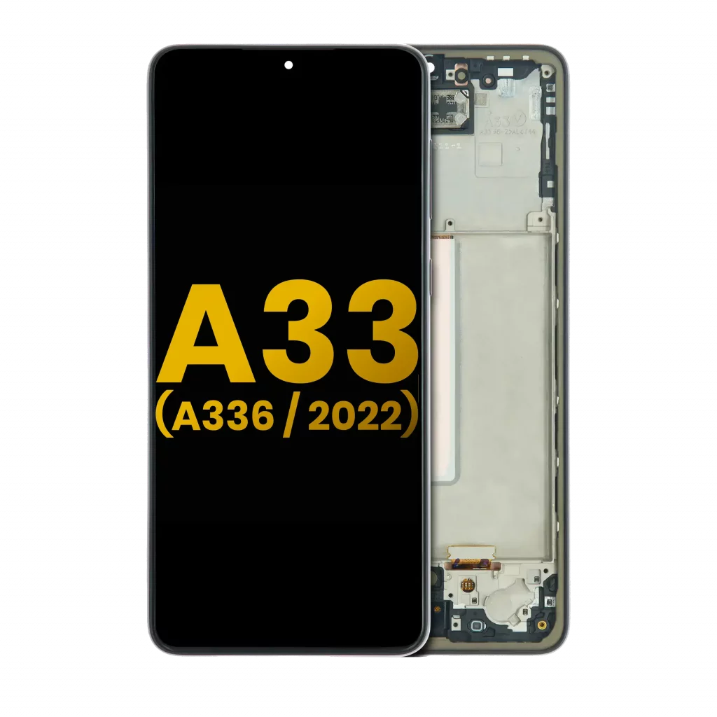 LCD Assembly With Frame For Samsung Galaxy A33 5G (A336 / 2022) (Refurbished) (Black)