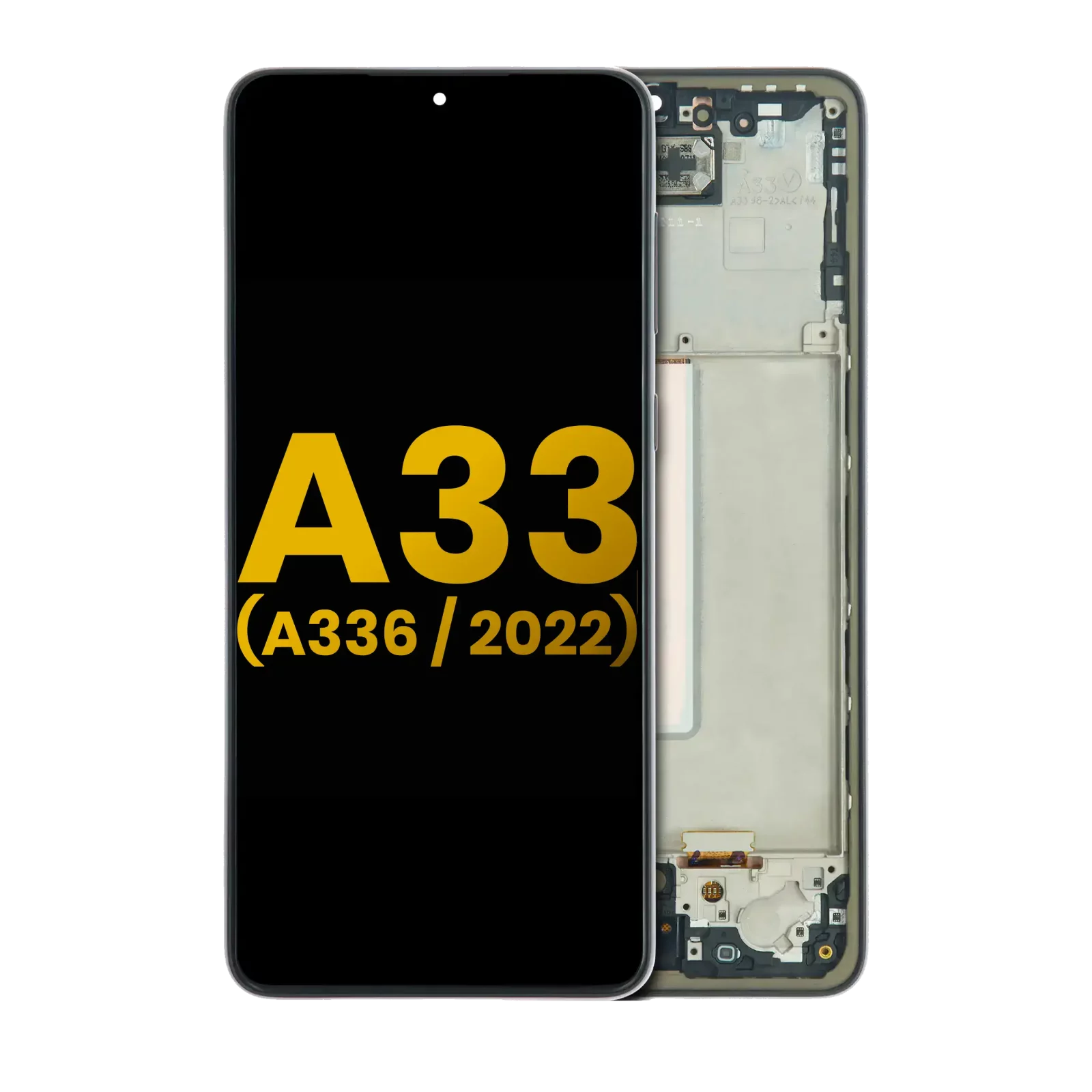 LCD Assembly With Frame For Samsung Galaxy A33 5G (A336 / 2022) (Refurbished) (Black)