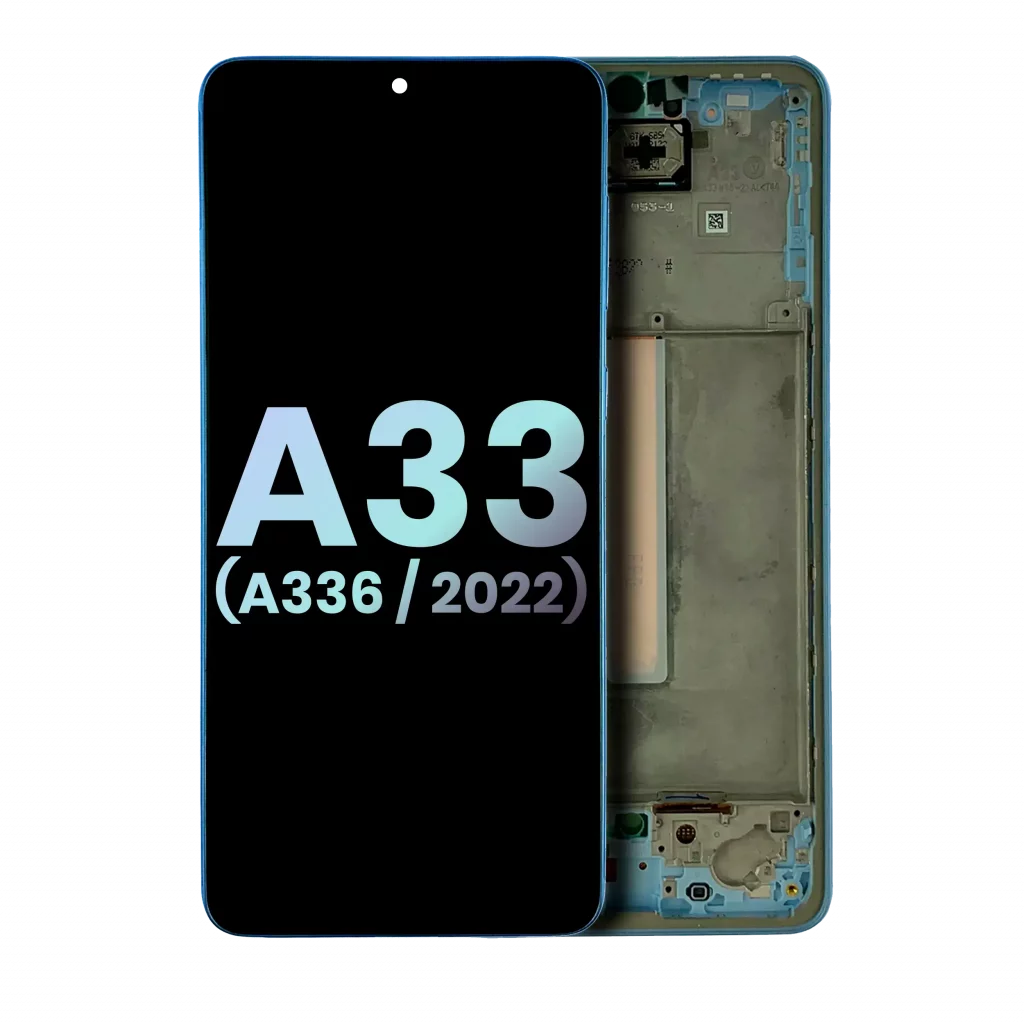 OLED Assembly With Frame For Samsung Galaxy A33 5G (A336 / 2022) (Service Pack) (Blue)
