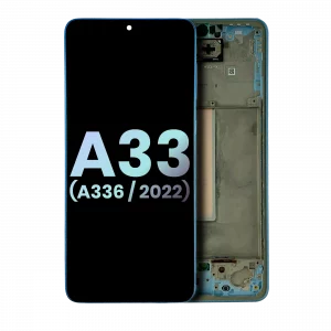OLED Assembly With Frame For Samsung Galaxy A33 5G (A336 / 2022) (Service Pack) (Blue)