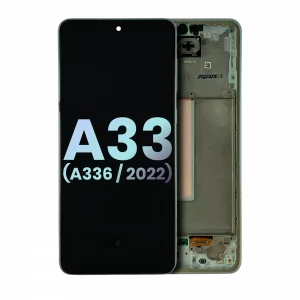OLED Assembly With Frame For Samsung Galaxy A33 5G (A336 / 2022) (Service Pack) (Awesome White)