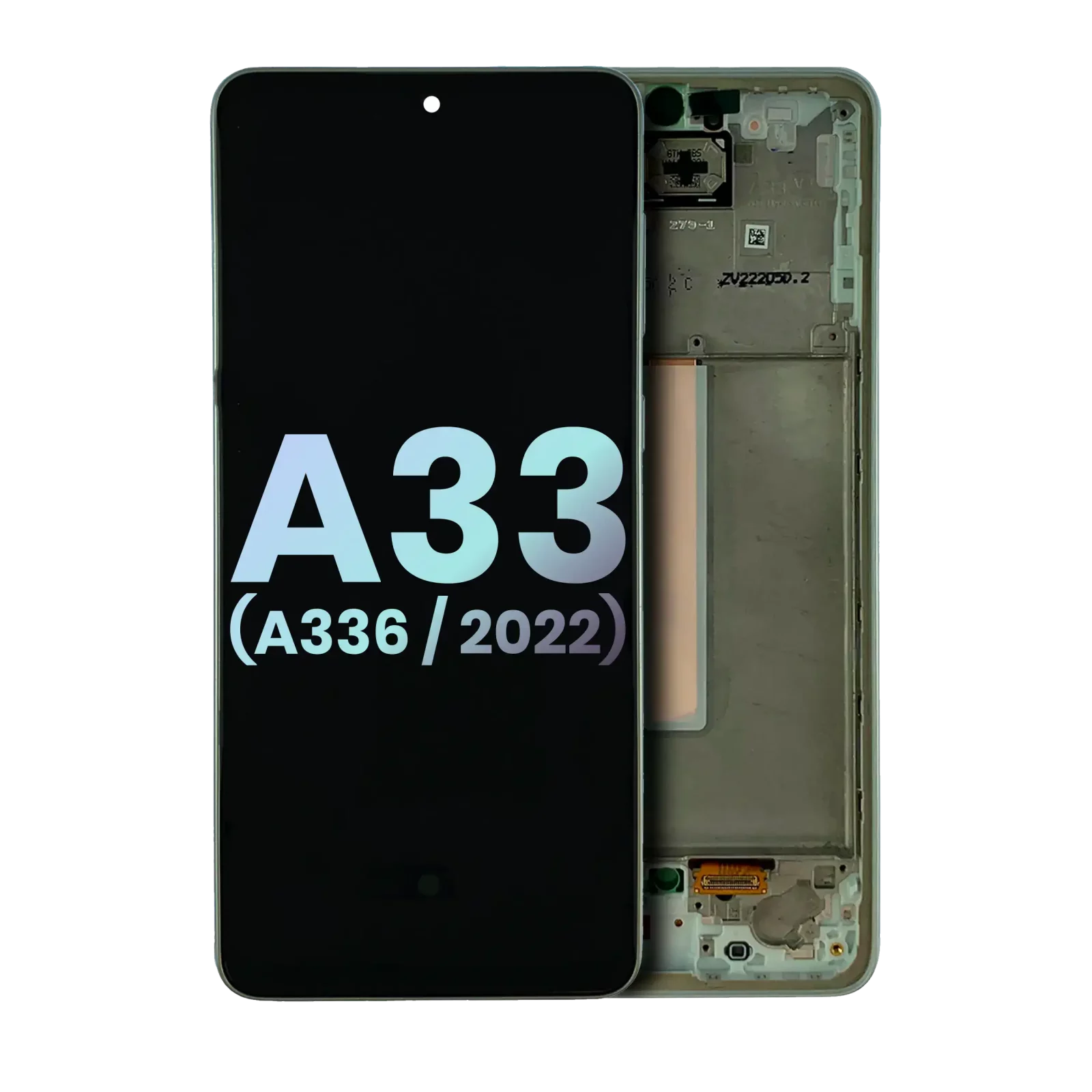 OLED Assembly With Frame For Samsung Galaxy A33 5G (A336 / 2022) (Service Pack) (Awesome White)