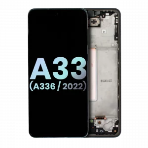 OLED Assembly With Frame For Samsung Galaxy A33 5G (A336 / 2022) (Service Pack) (Black)