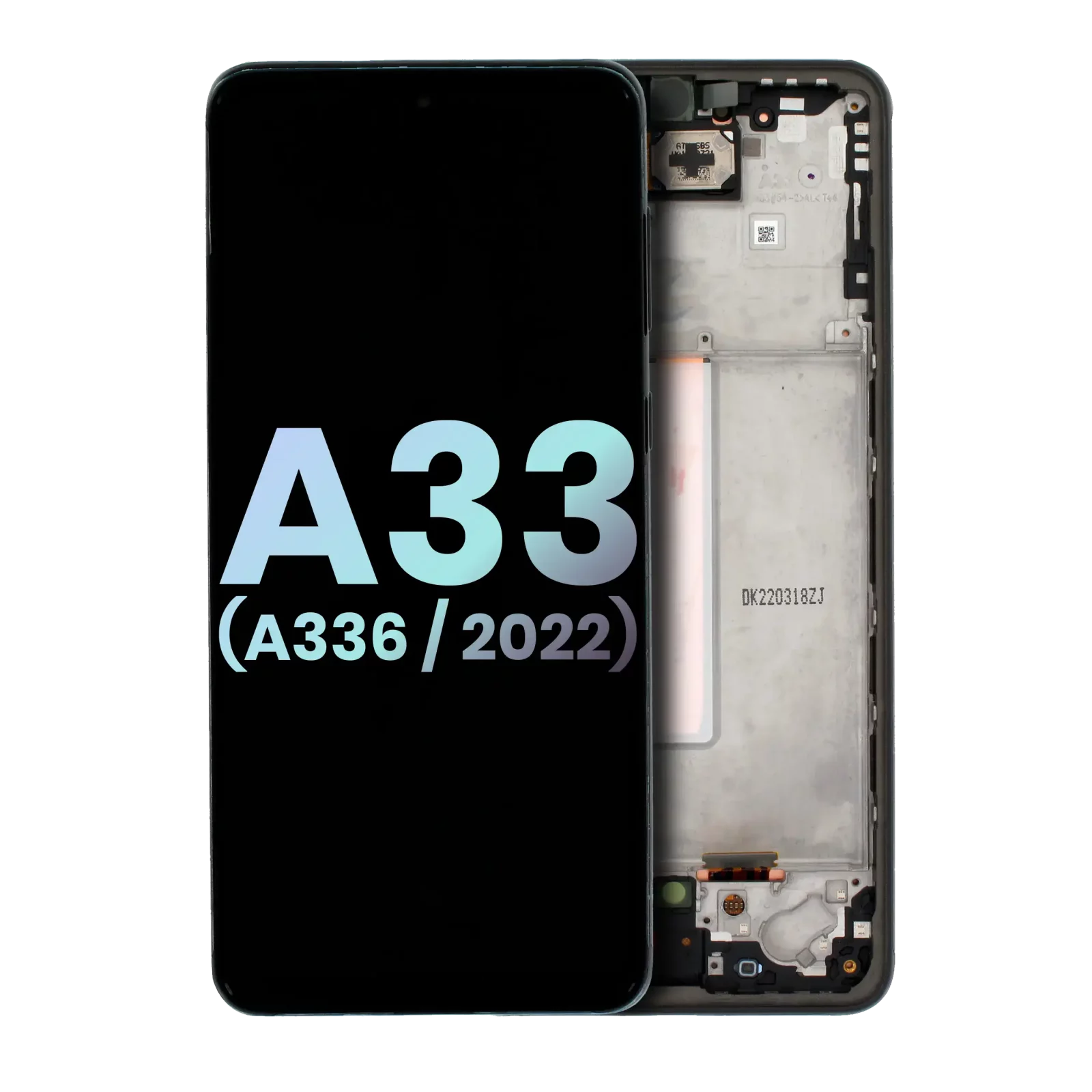 OLED Assembly With Frame For Samsung Galaxy A33 5G (A336 / 2022) (Service Pack) (Black)