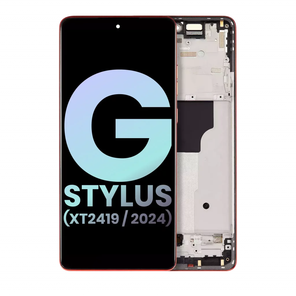 OLED Assembly With Frame For Motorola Moto G Stylus 5G (XT2419 / 2024) (Genuine OEM) (Scarlet Wave)