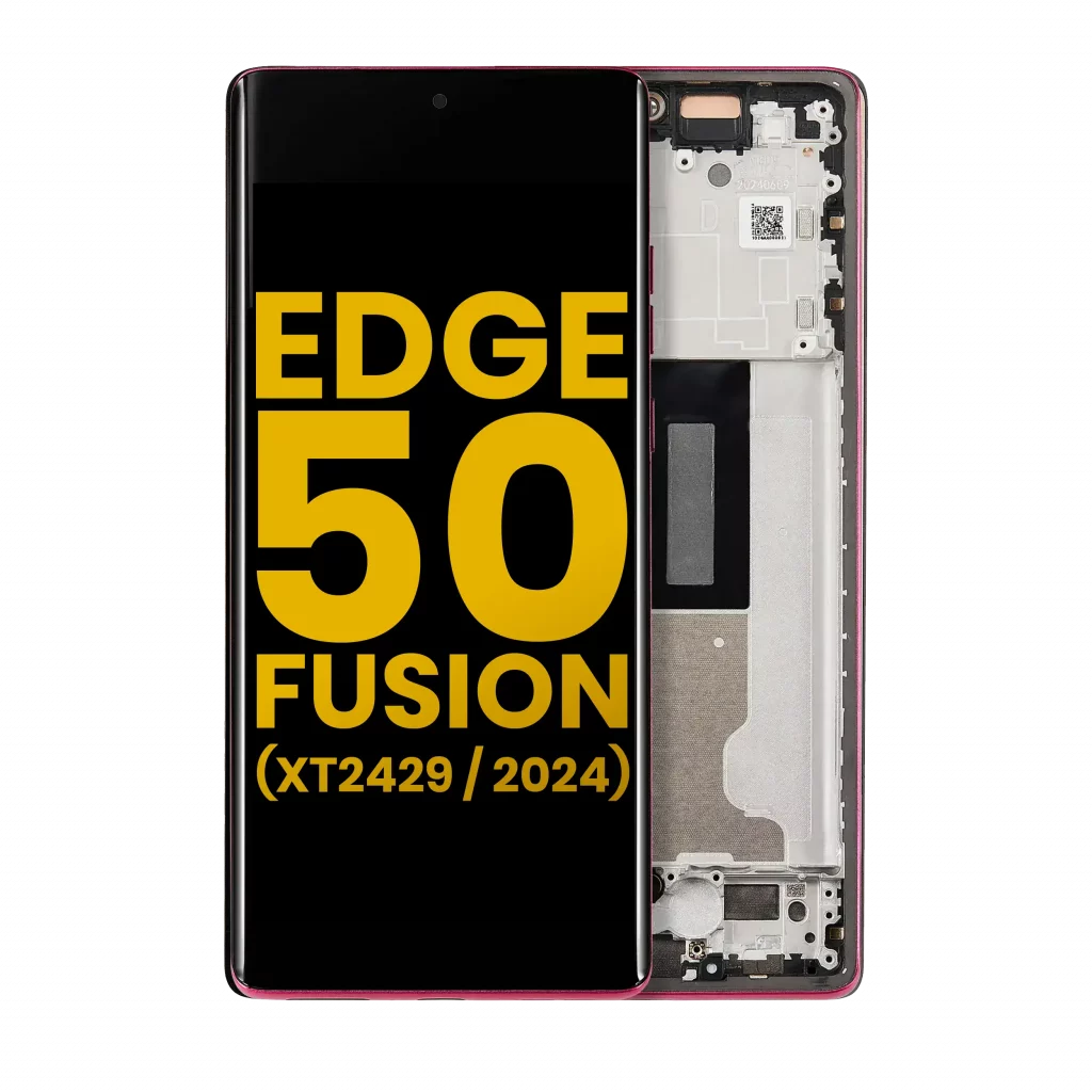 OLED Assembly With Frame For Motorola Moto Edge 50 Fusion 5G (XT2429 / 2024) (Refurbished) (Hot Pink)