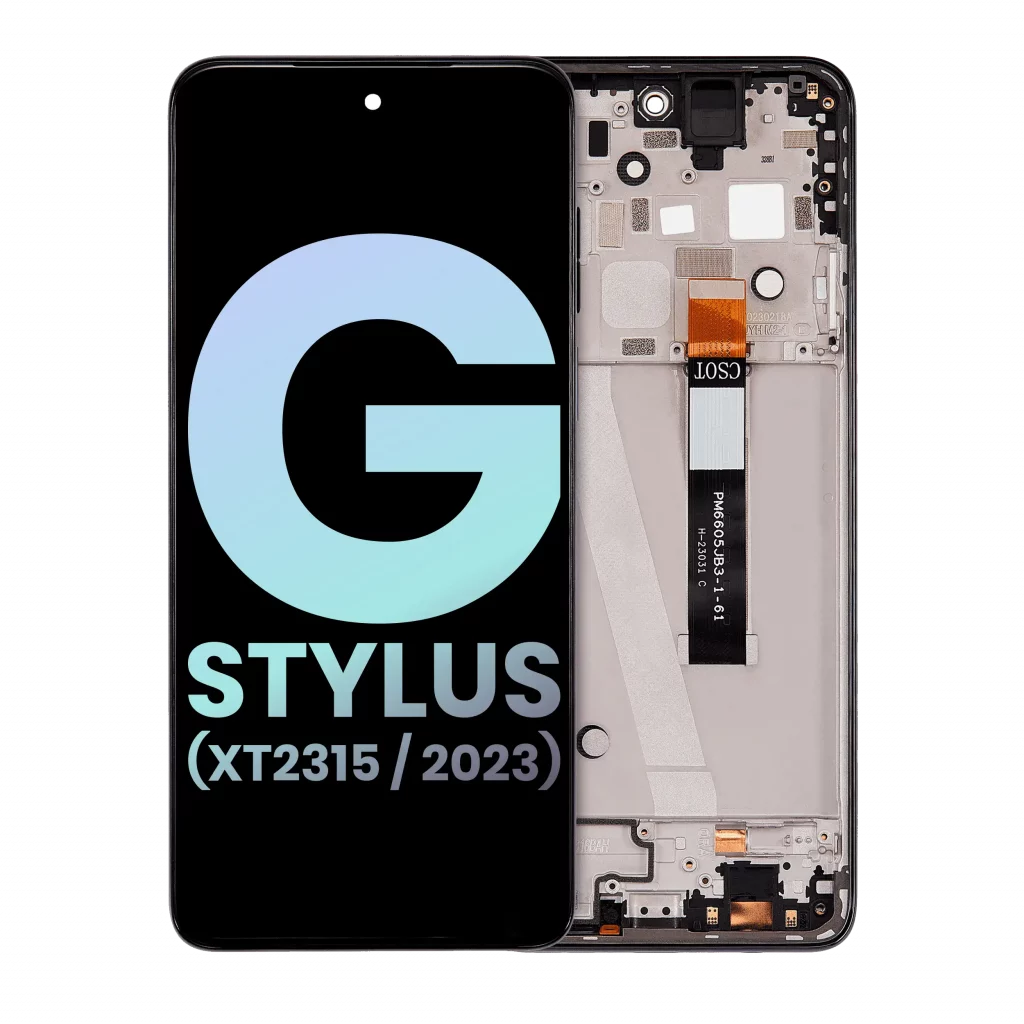 LCD Assembly With Frame For Motorola Moto G Stylus 5G (XT2315 / 2023) (Genuine OEM) (Cosmic Black)