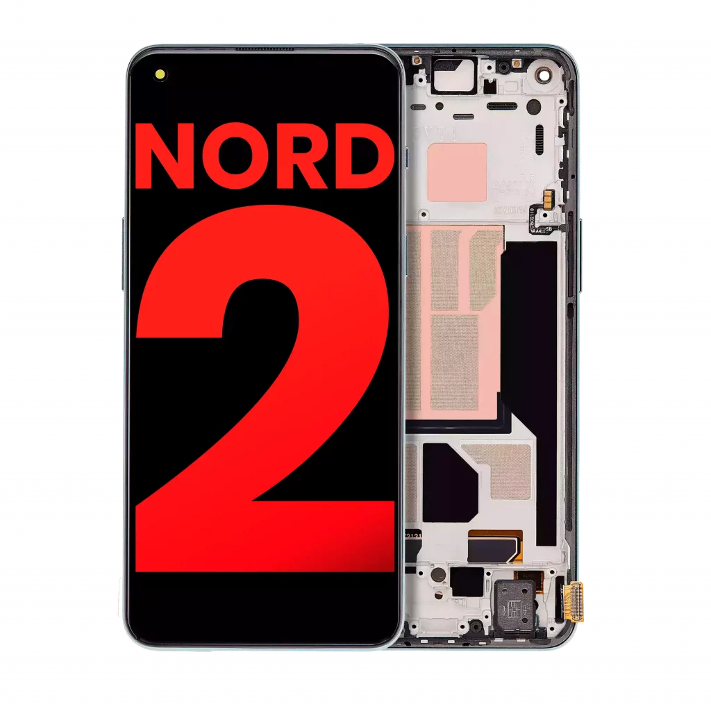 OLED Assembly With Frame For OnePlus Nord 2 5G (Aftermarket Plus) (Blue Haze)