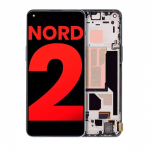 OLED Assembly With Frame For OnePlus Nord 2 5G (Aftermarket Plus) (Blue Haze)