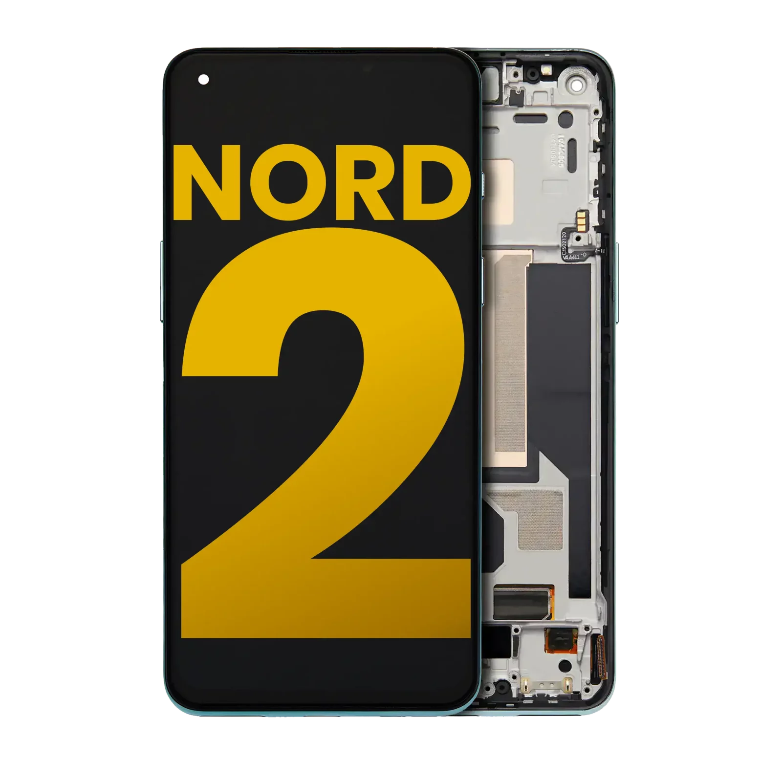 OLED Assembly With Frame For OnePlus Nord 2 5G (Refurbished) (Green Wood)