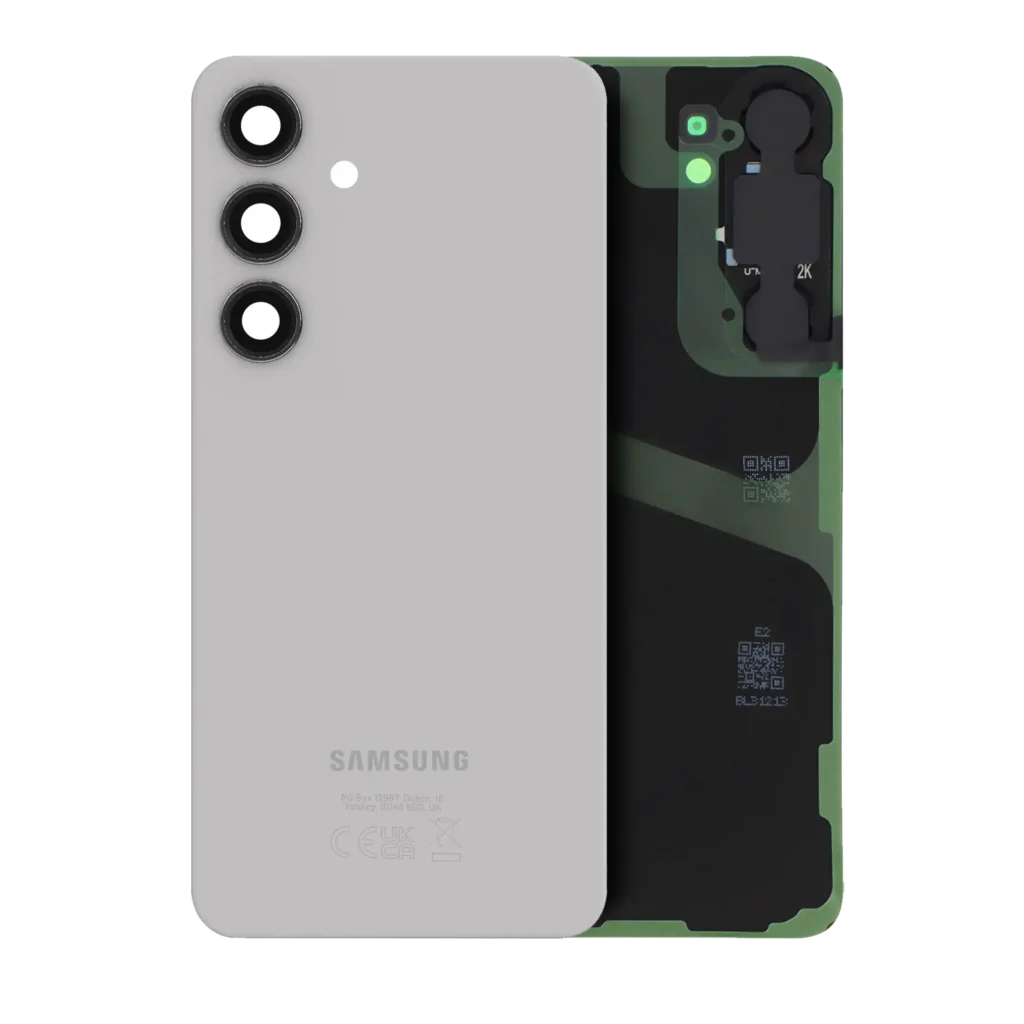 Back Cover Glass With Camera Lens For Samsung Galaxy S24 Plus (Service Pack) (Marble Gray)