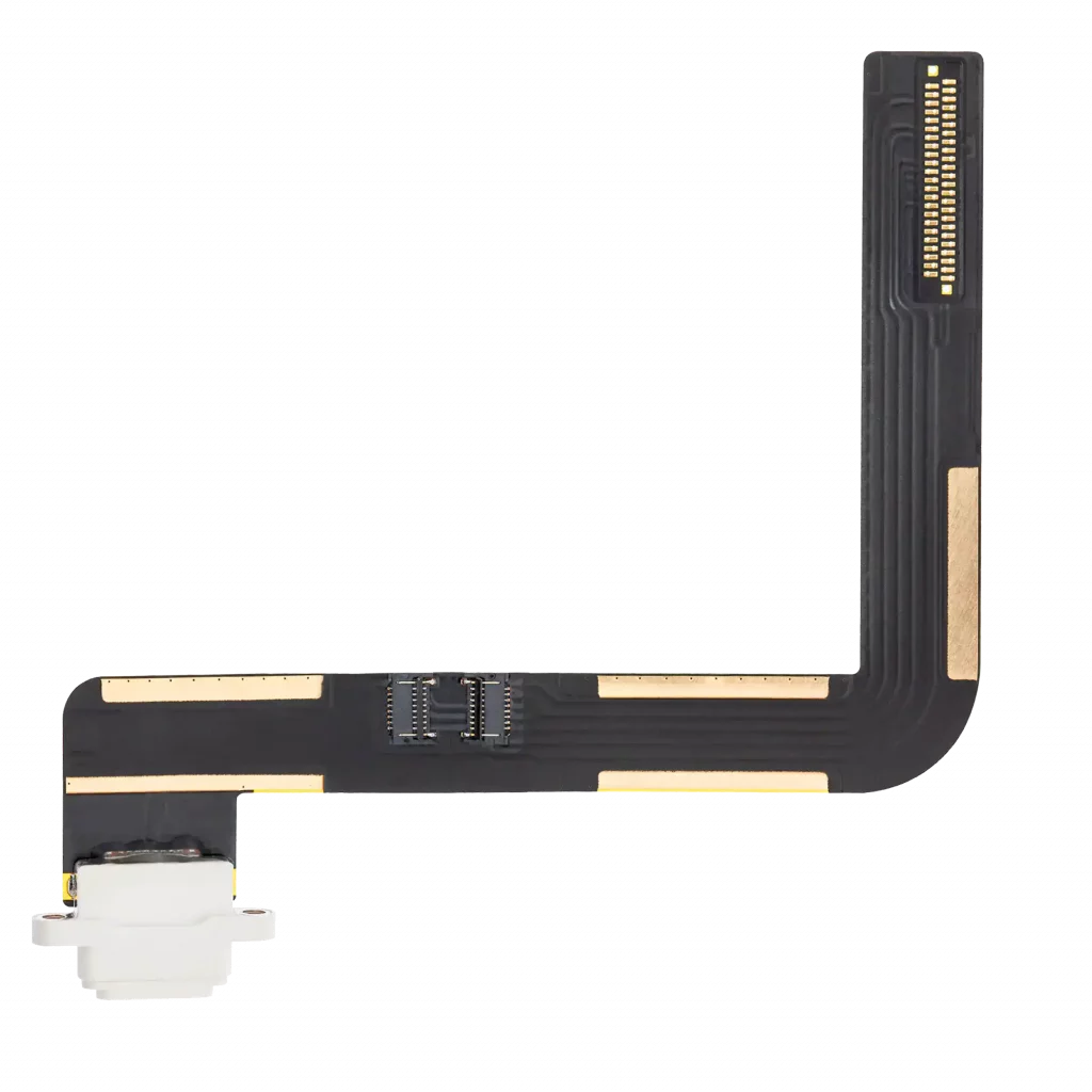 Charging Port Flex Cable For iPad Air 1 / iPad 5 (2017) / iPad 6 (2018) (Soldering Required) (Premium) (White)