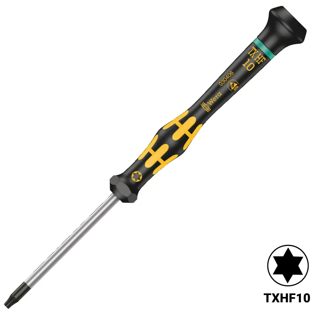 Kraftform Micro ESD Torx screwdriver With Screw Hold Function 10 X 60 MM (1567) (Wera)