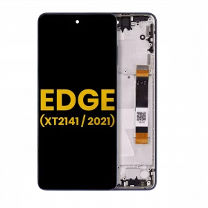 LCD Assembly With Frame For Motorola Edge 5G (XT2141 / 2021) (Refurbished) (Nebula Blue)