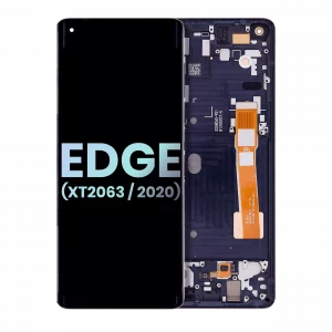 OLED Assembly With Frame For Motorola Edge 5G (XT2063 / 2020) (Genuine OEM) (Midnight Magenta)