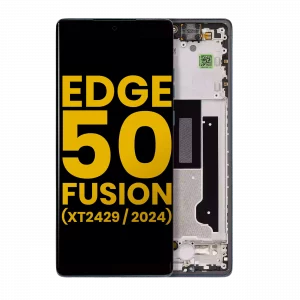 OLED Assembly With Frame For Motorola Moto Edge 50 Fusion 5G (XT2429 / 2024) (Refurbished) (Forest Blue)