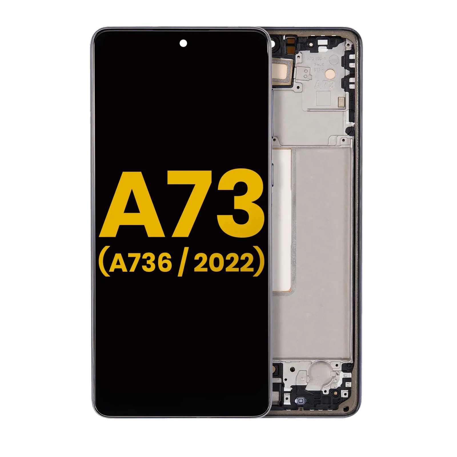 OLED Assembly With Frame For Samsung Galaxy A73 5G (A736 / 2022) (Refurbished) (Gray)