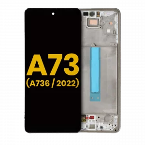 OLED Assembly With Frame For Samsung Galaxy A73 5G (A736 / 2022) (Refurbished) (White)