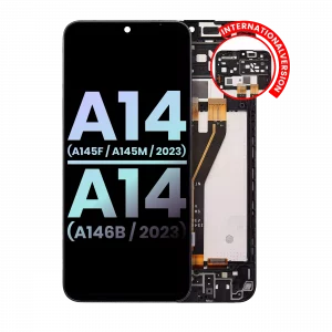 LCD Assembly With Frame For Samsung Galaxy A14 4G (A145F / A145M / 2023) / A14 5G (A146B / 2023) (International Version) (Service Pack) (All Colors)