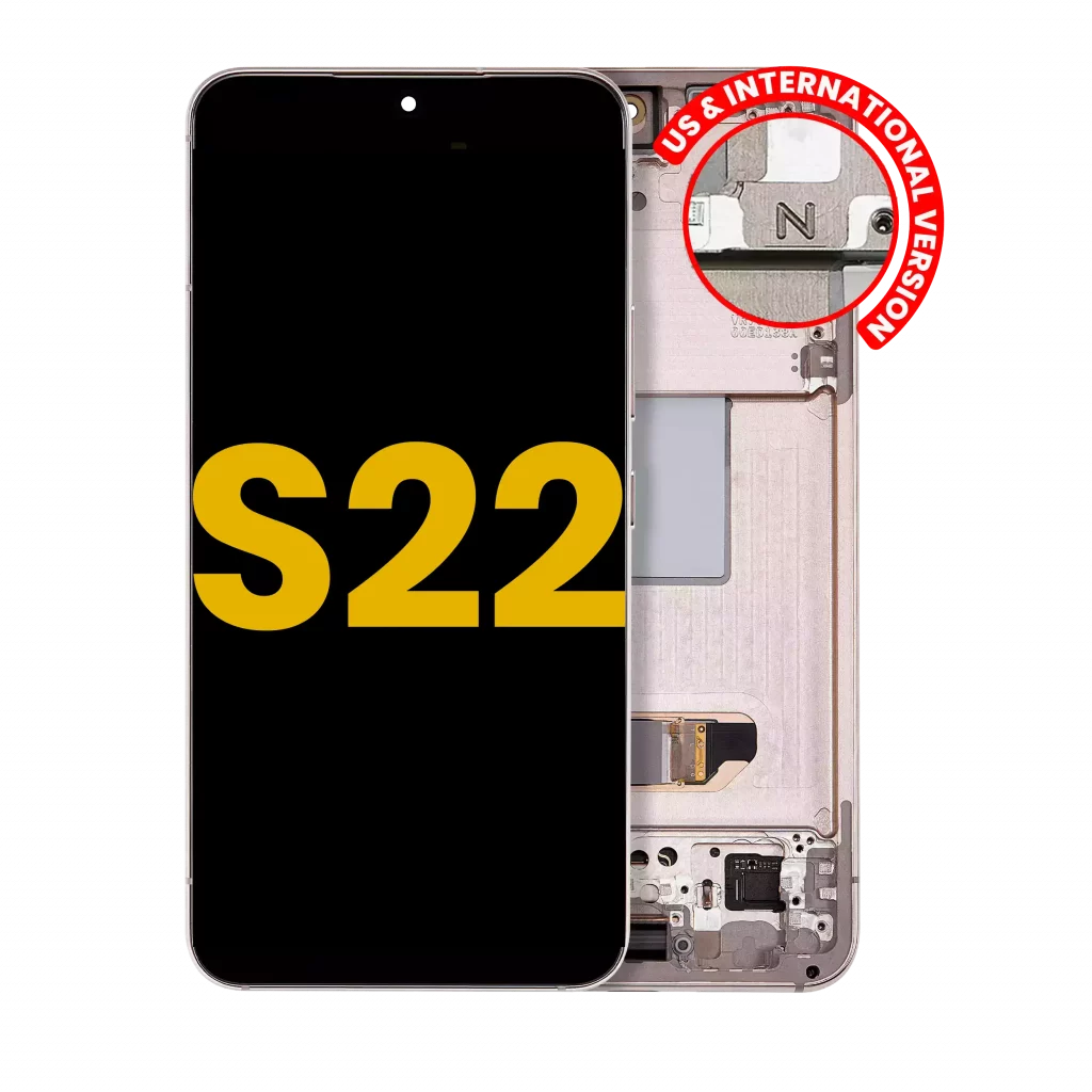 OLED Assembly With Frame For Samsung Galaxy S22 5G (US & International Version) (Refurbished) (Pink Gold)