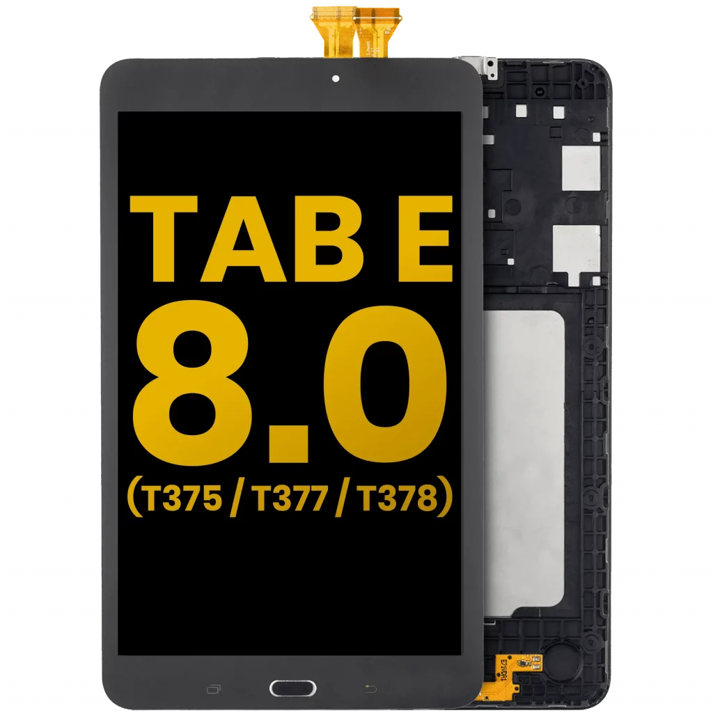 LCD Assembly With Frame For Samsung Galaxy Tab E 8.0" (T375 / T377 / T378) (2016) (Refurbished) (Black)