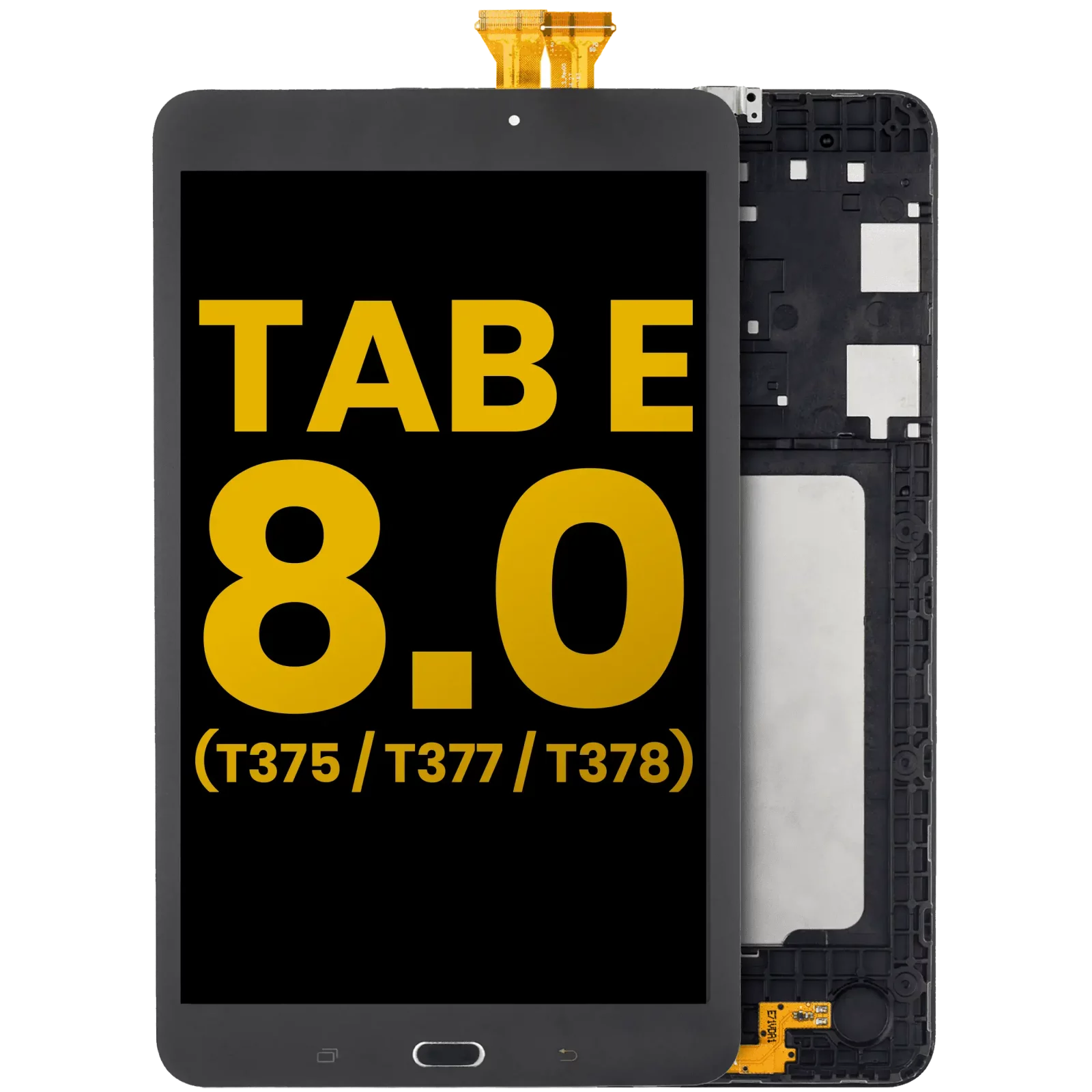 LCD Assembly With Frame For Samsung Galaxy Tab E 8.0" (T375 / T377 / T378) (2016) (Refurbished) (Black)