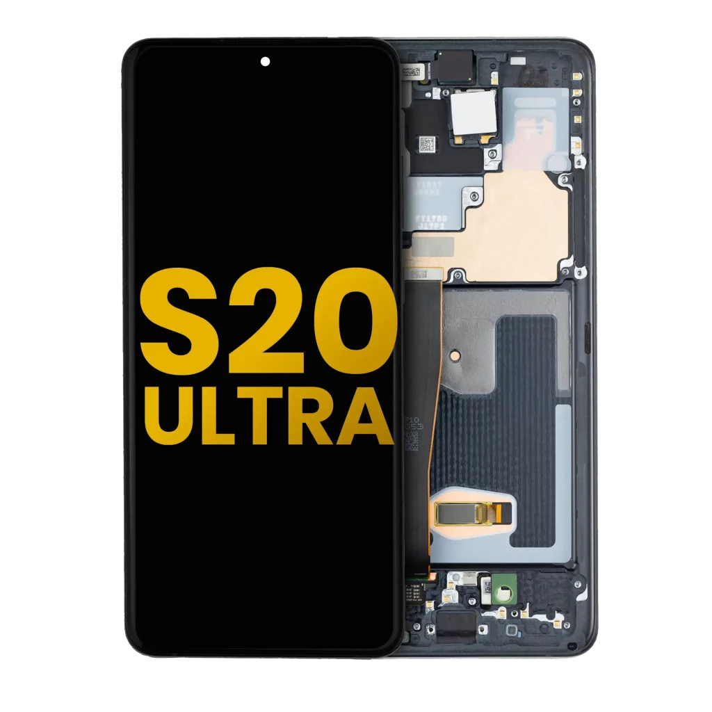 OLED Assembly With Frame For Samsung Galaxy S20 Ultra 5G (Refurbished) (Cosmic Black)