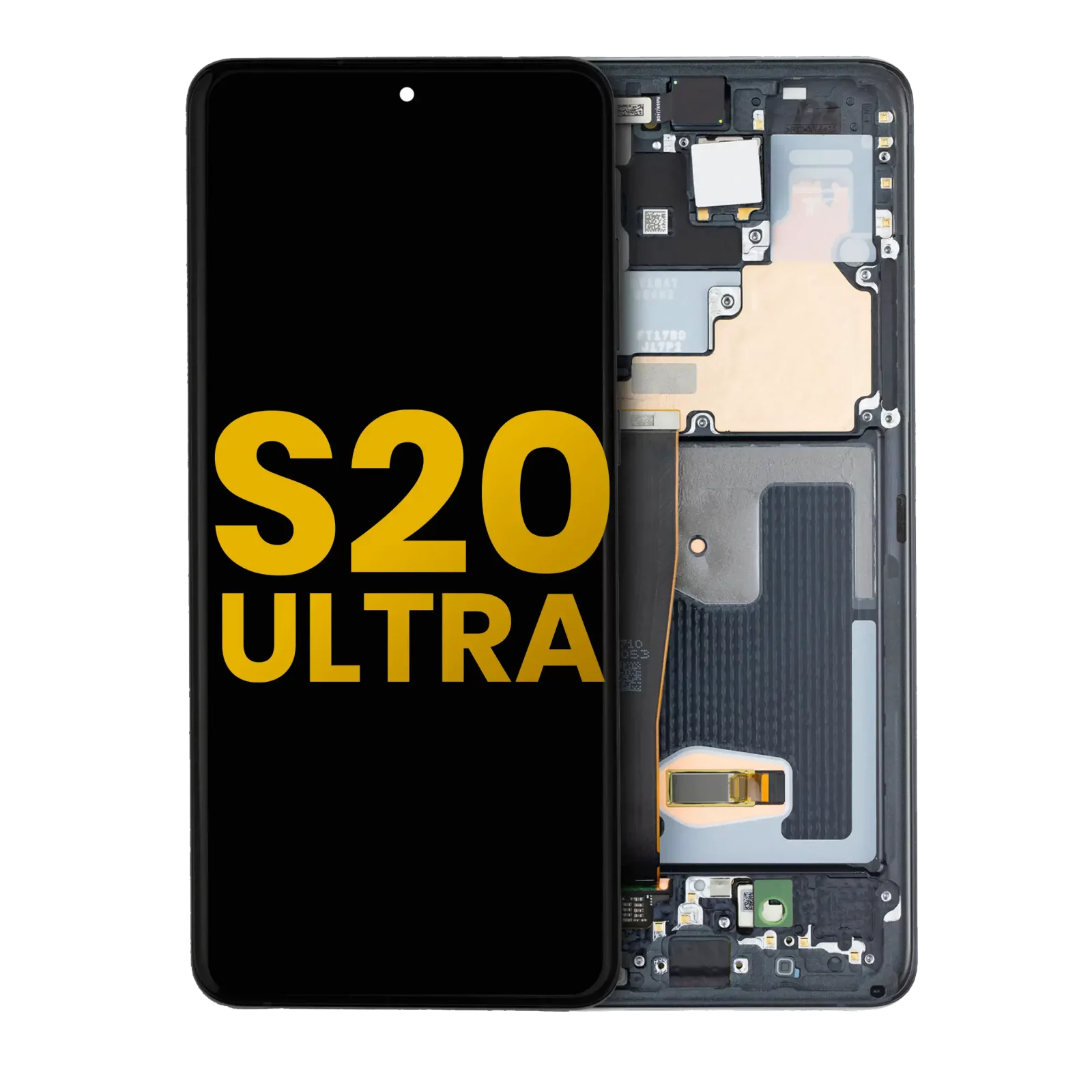 OLED Assembly With Frame For Samsung Galaxy S20 Ultra 5G (Refurbished) (Cosmic Black)