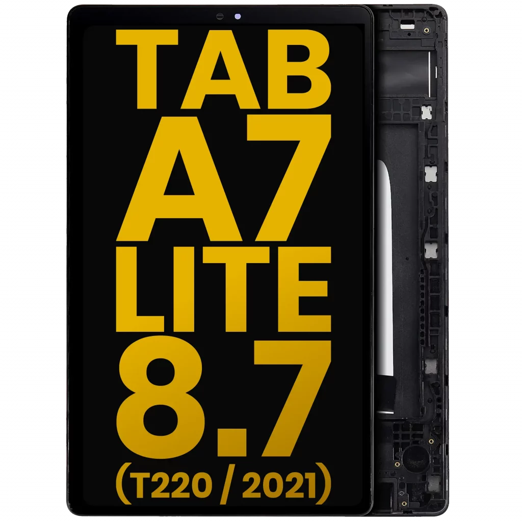 LCD Assembly With Frame For Samsung Galaxy Tab A7 Lite 8.7" (2021) (T220) (WiFi Version) (Refurbished) (Black)