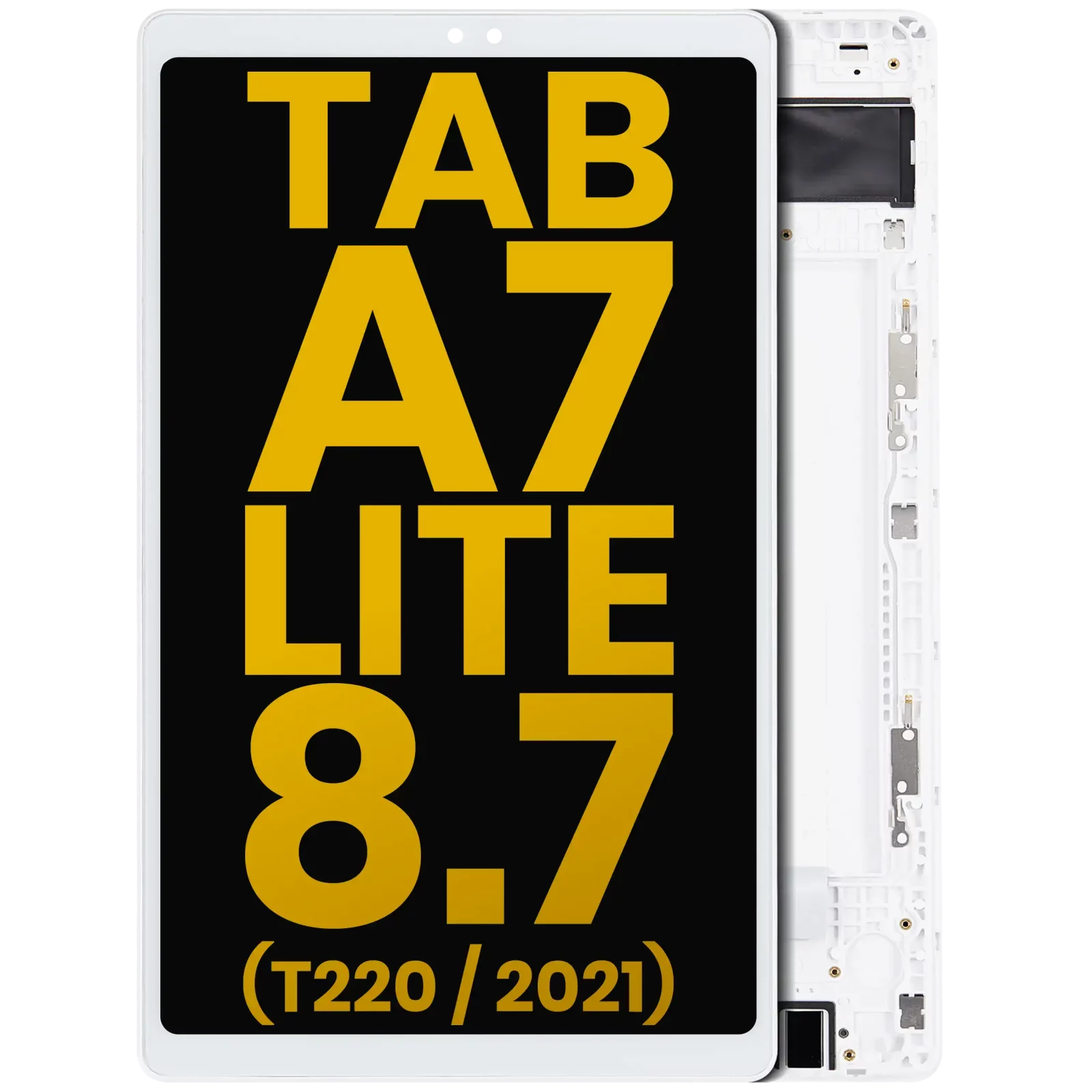 LCD Assembly With Frame For Samsung Galaxy Tab A7 Lite 8.7" (2021) (T220) (WiFi Version) (Refurbished) (White)