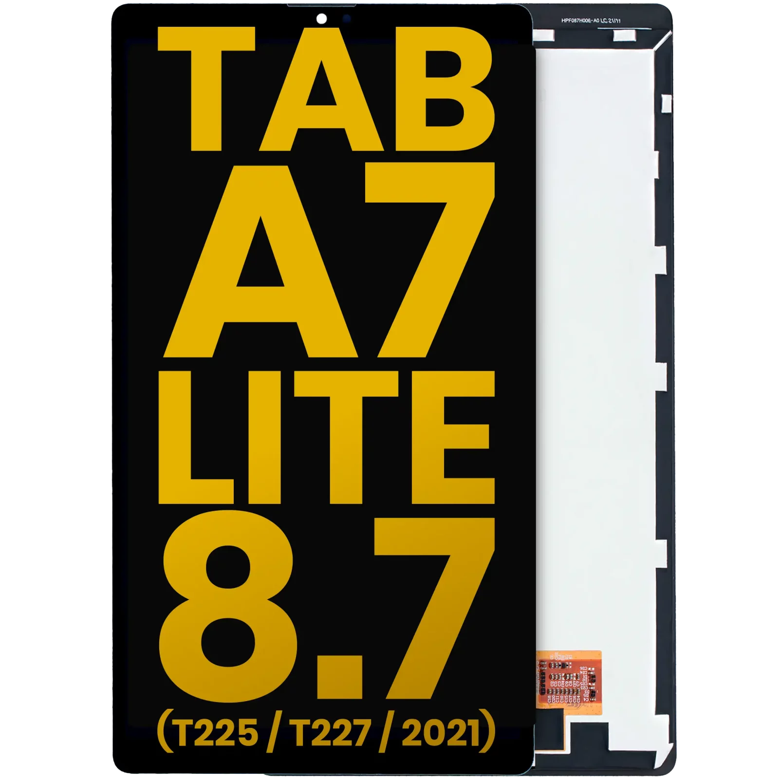 LCD Assembly Without Frame For Samsung Galaxy Tab A7 Lite 8.7" (2021) (T225 / T227) (Cellular Version) (Refurbished) (Black)
