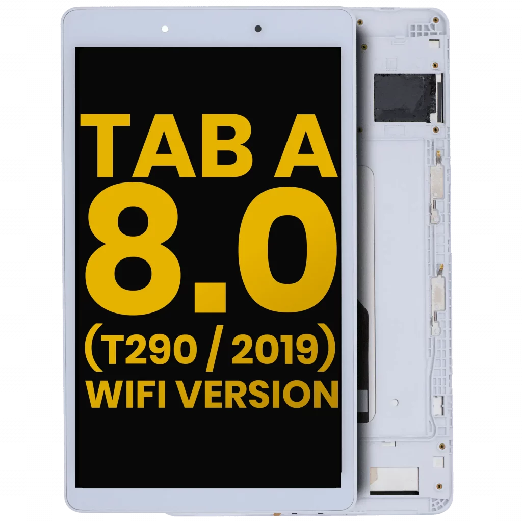LCD Assembly With Frame For Samsung Galaxy Tab A 8.0" (T290) (2019) (WiFi Version) (Refurbished) (White)