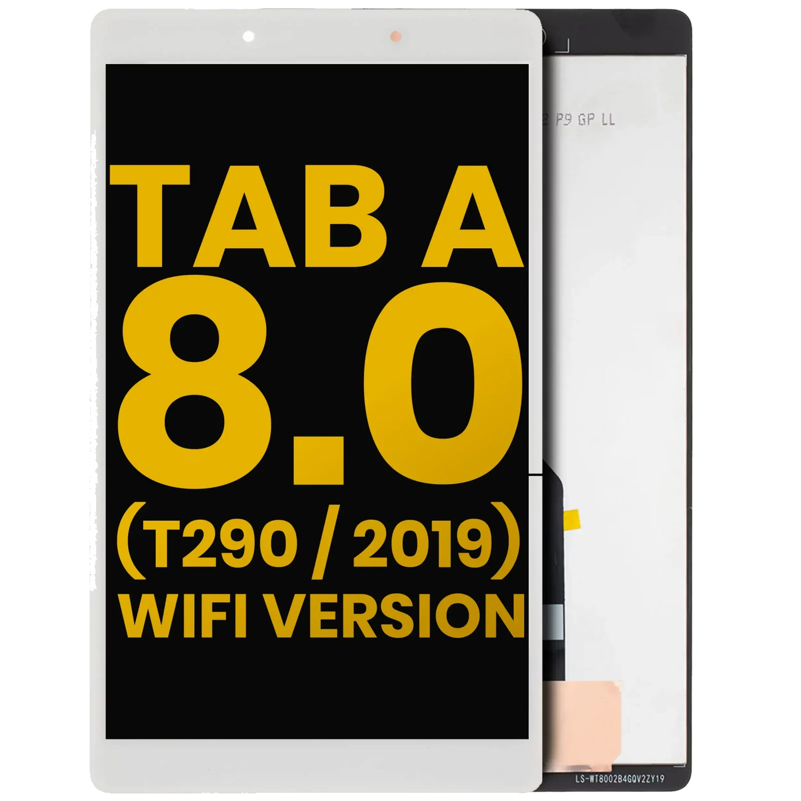 LCD Assembly Without Frame For Samsung Galaxy Tab A 8.0" (T290) (2019) (WiFi Version) (Refurbished) (White)