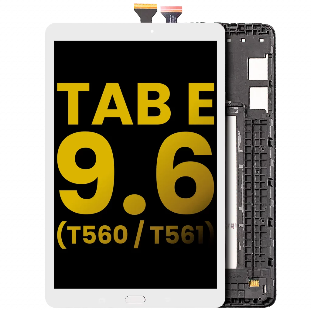 LCD Assembly With Frame For Samsung Galaxy Tab E 9.6" (T560 / T561 / T567) (2015) (Refurbished) (White)