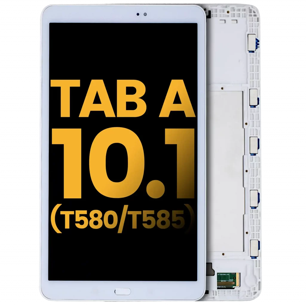 LCD Assembly With Frame For Samsung Tab A (10.1" / 2016) (T580 / T585) (Refurbished) (White)