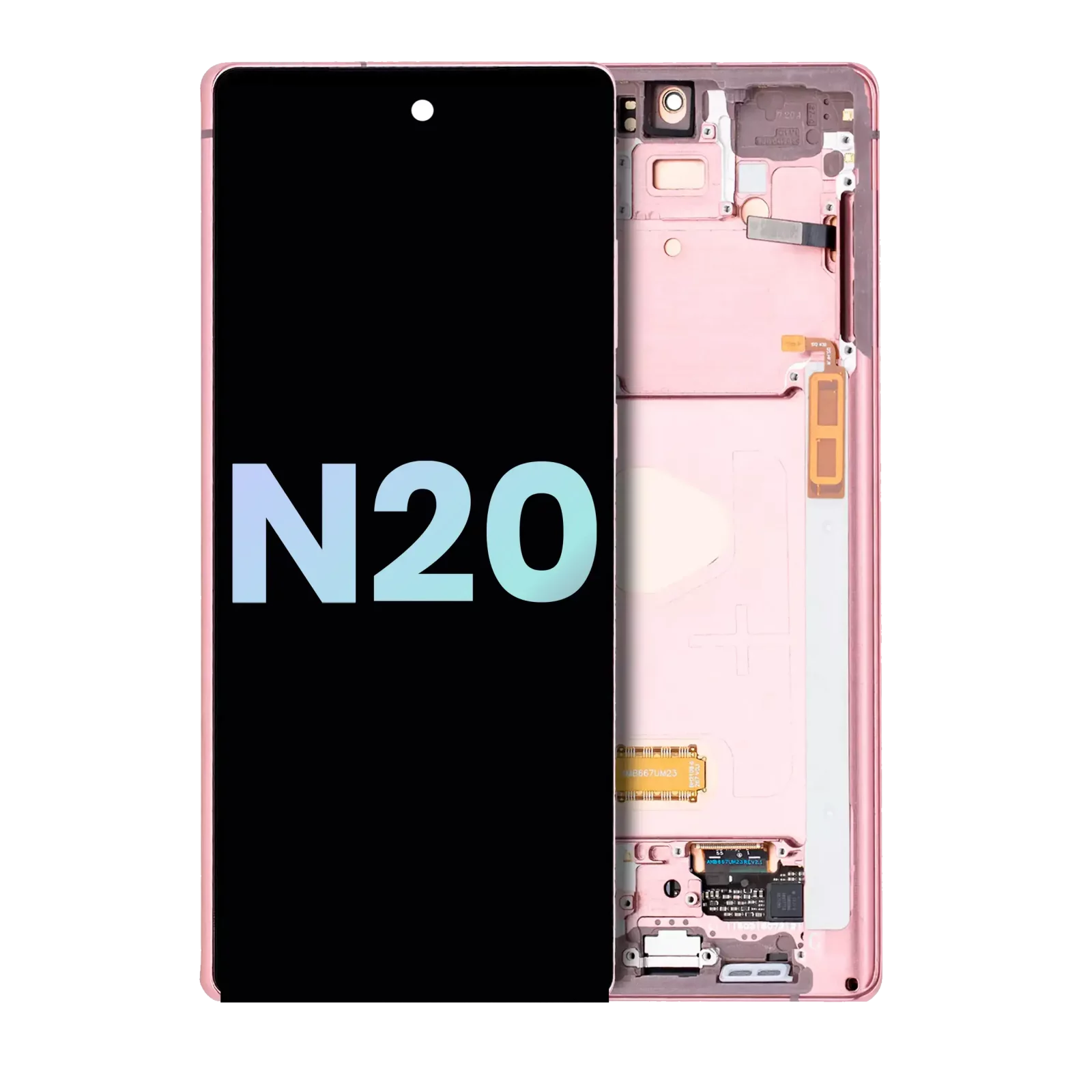 OLED Assembly With Frame For Samsung Galaxy Note 20 5G (Service Pack) (Mystic Bronze)