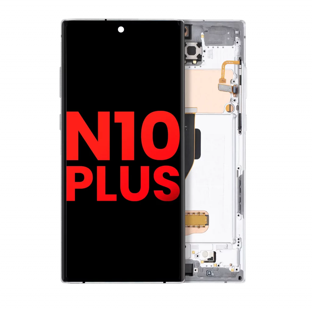 OLED Assembly With Frame For Samsung Galaxy Note 10 Plus / 5G (Aftermarket Plus) (Aura White)