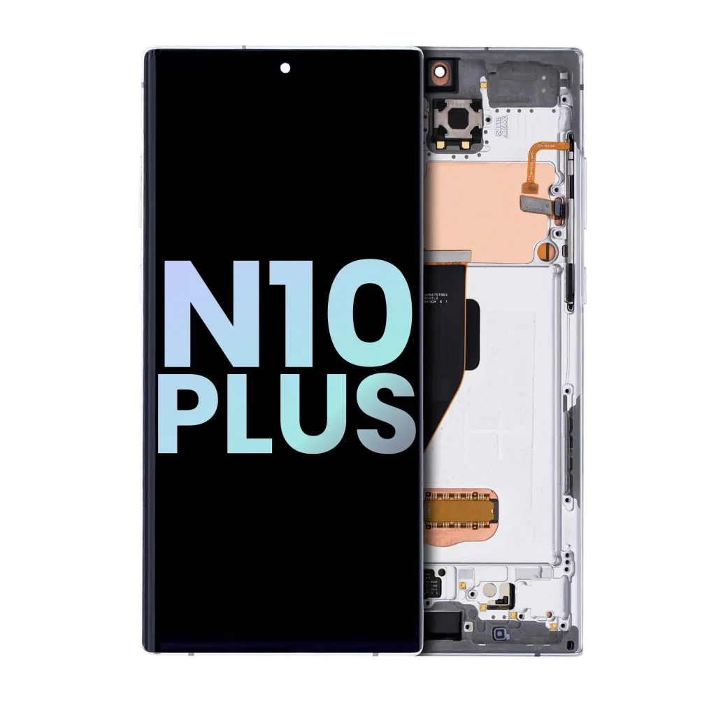 OLED Assembly With Frame For Samsung Galaxy Note 10 Plus / 5G (Service Pack) (Aura White)
