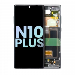 OLED Assembly With Frame For Samsung Galaxy Note 10 Plus / 5G (Service Pack) (Aura Black)
