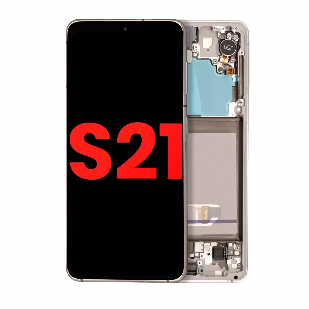 OLED Assembly With Frame For Samsung Galaxy S21 5G (Aftermarket Plus) (Phantom White)