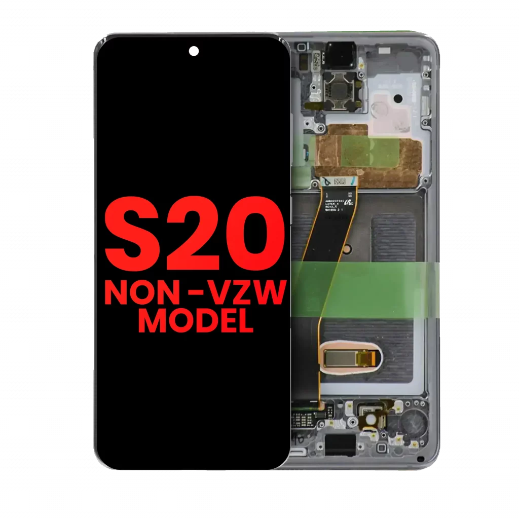 OLED Assembly With Frame For Samsung Galaxy S20 5G (Non-Verizon 5G UW Frame) (Aftermarket Plus) (Cosmic Gray)