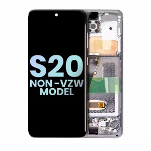 OLED Assembly With Frame For Samsung Galaxy S20 5G (Non-Verizon 5G UW Frame) (Service Pack) (Cloud White)