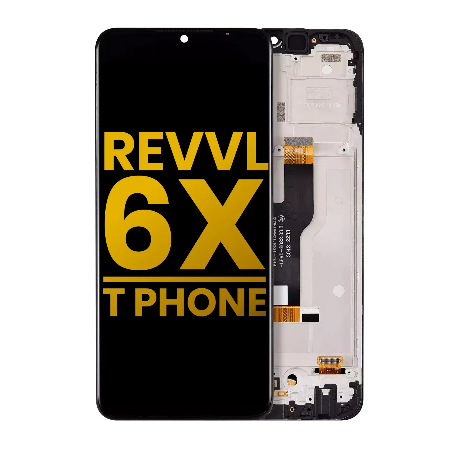LCD Assembly With Frame For T-Mobile Revvl 6X 5G / T Phone (Refurbished) (All Colors)