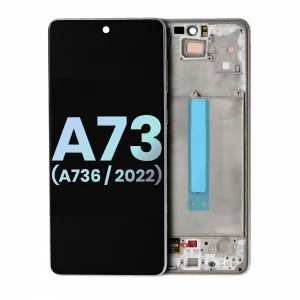 Oled Assembly With Frame For Samsung Galaxy A73 5G (A736 / 2022) (Service Pack) (Gray)