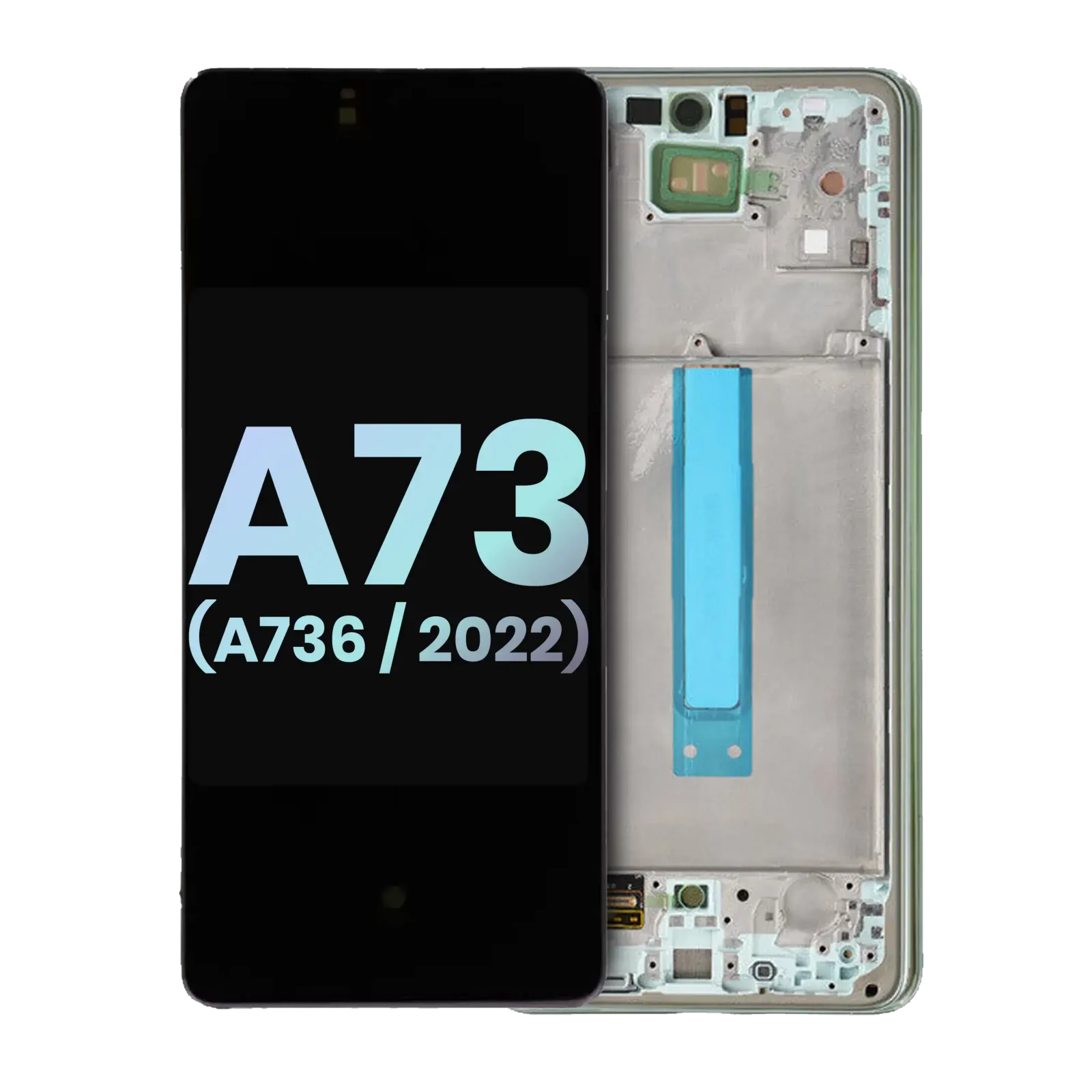 Oled Assembly With Frame For Samsung Galaxy A73 5G (A736 / 2022) (Service Pack) (Mint)