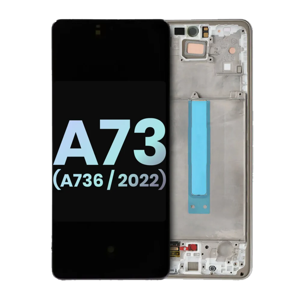 Oled Assembly With Frame For Samsung Galaxy A73 5G (A736 / 2022) (Service Pack) (White)