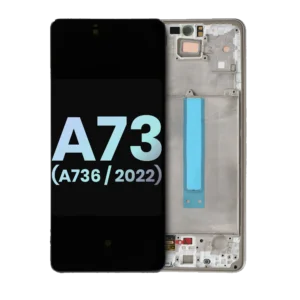 Oled Assembly With Frame For Samsung Galaxy A73 5G (A736 / 2022) (Service Pack) (White)