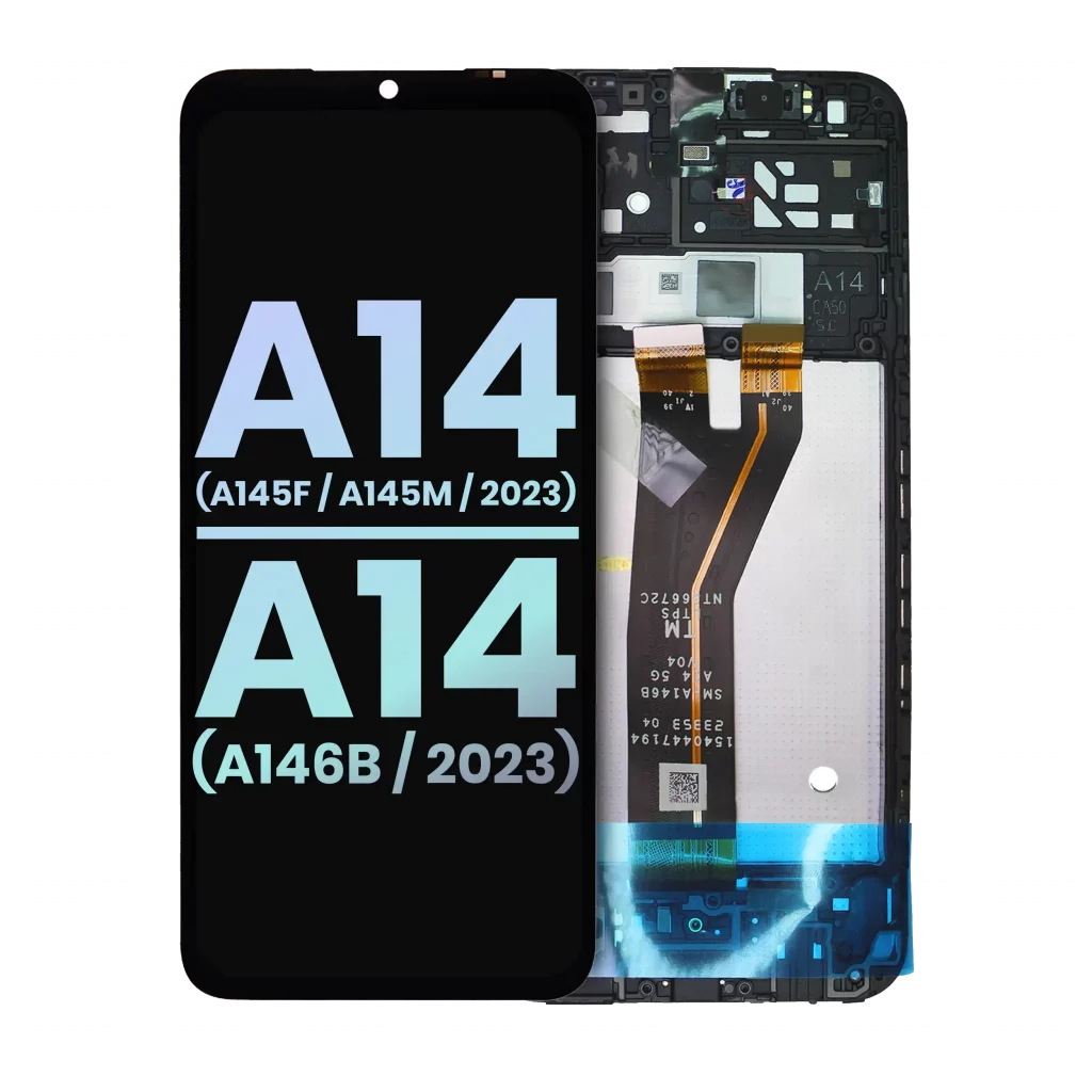 LCD Assembly With Frame For Samsung Galaxy A14 4G (A145F / A145M / 2023) / A14 5G (A146B / 2023) (International Version) (Service Pack) (All Colors)