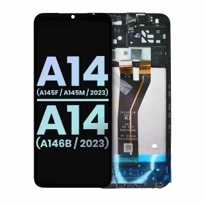LCD Assembly With Frame For Samsung Galaxy A14 4G (A145F / A145M / 2023) / A14 5G (A146B / 2023) (International Version) (Service Pack) (All Colors)
