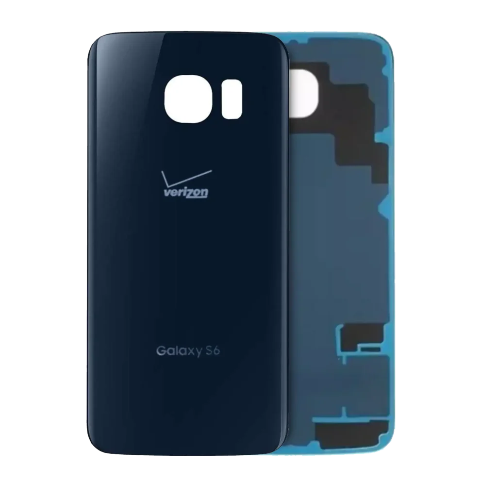Back Cover Glass For Samsung Galaxy S6 (Verizon Logo) (Service Pack) (Black Sapphire)